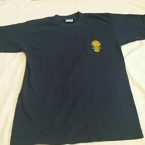 Men's  graphic tee. Size L. Navy blue.